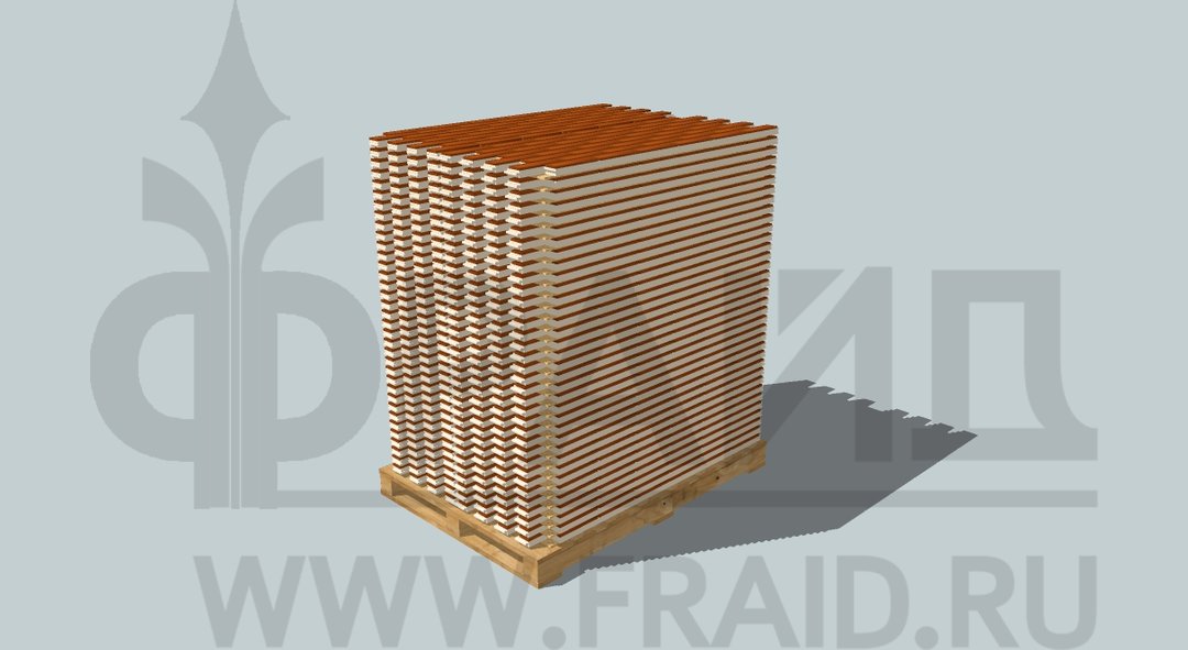 Термопанели Фрайд укладка на специальный деревянный поддон.