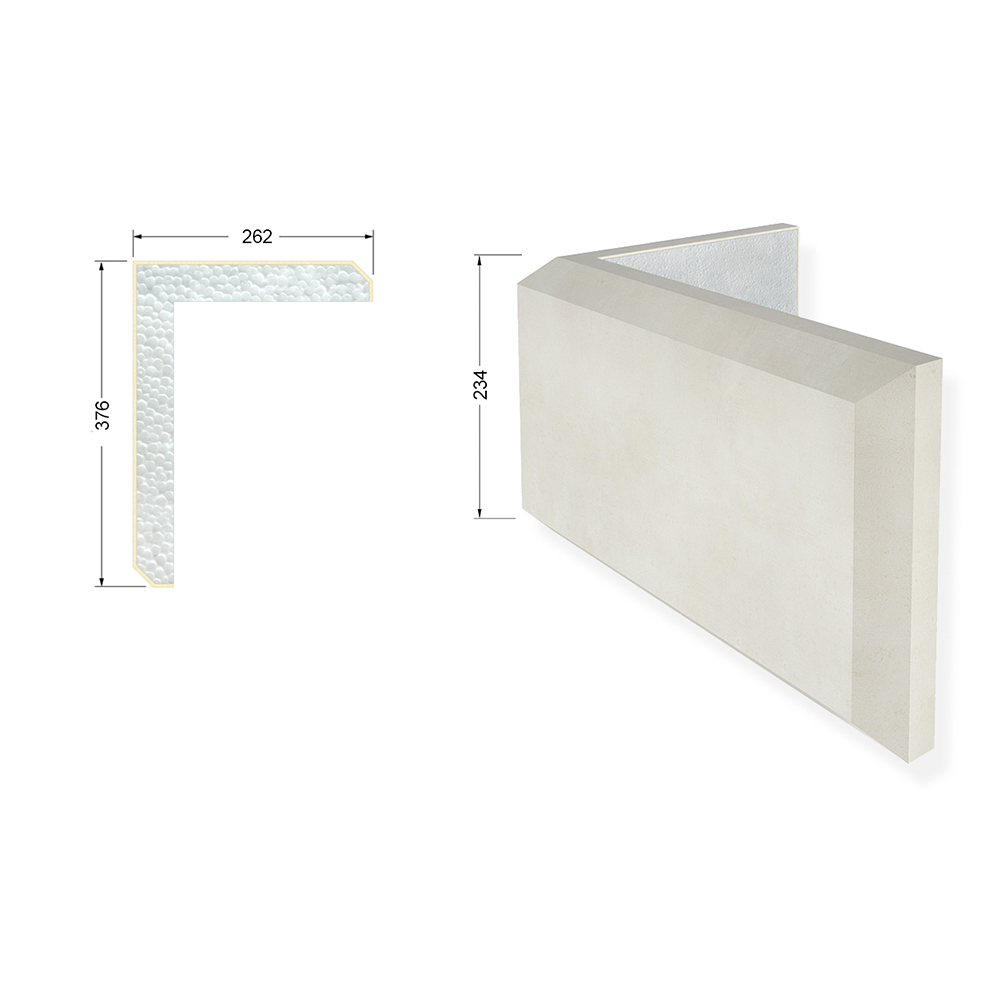 фасадный декор фрайд - руст угловой несимметричный ру1-376-262-234-50  от 1 504 руб.