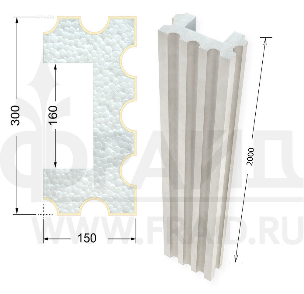фрайд декор - столб - ст-2-300-160  от 6 093 руб.