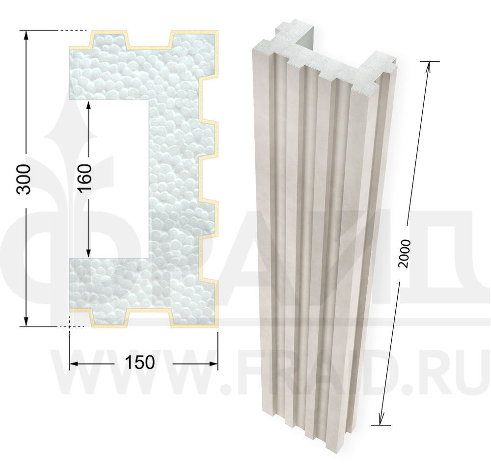 фрайд декор - столб - ст-3-300-160  от 6 093 руб.