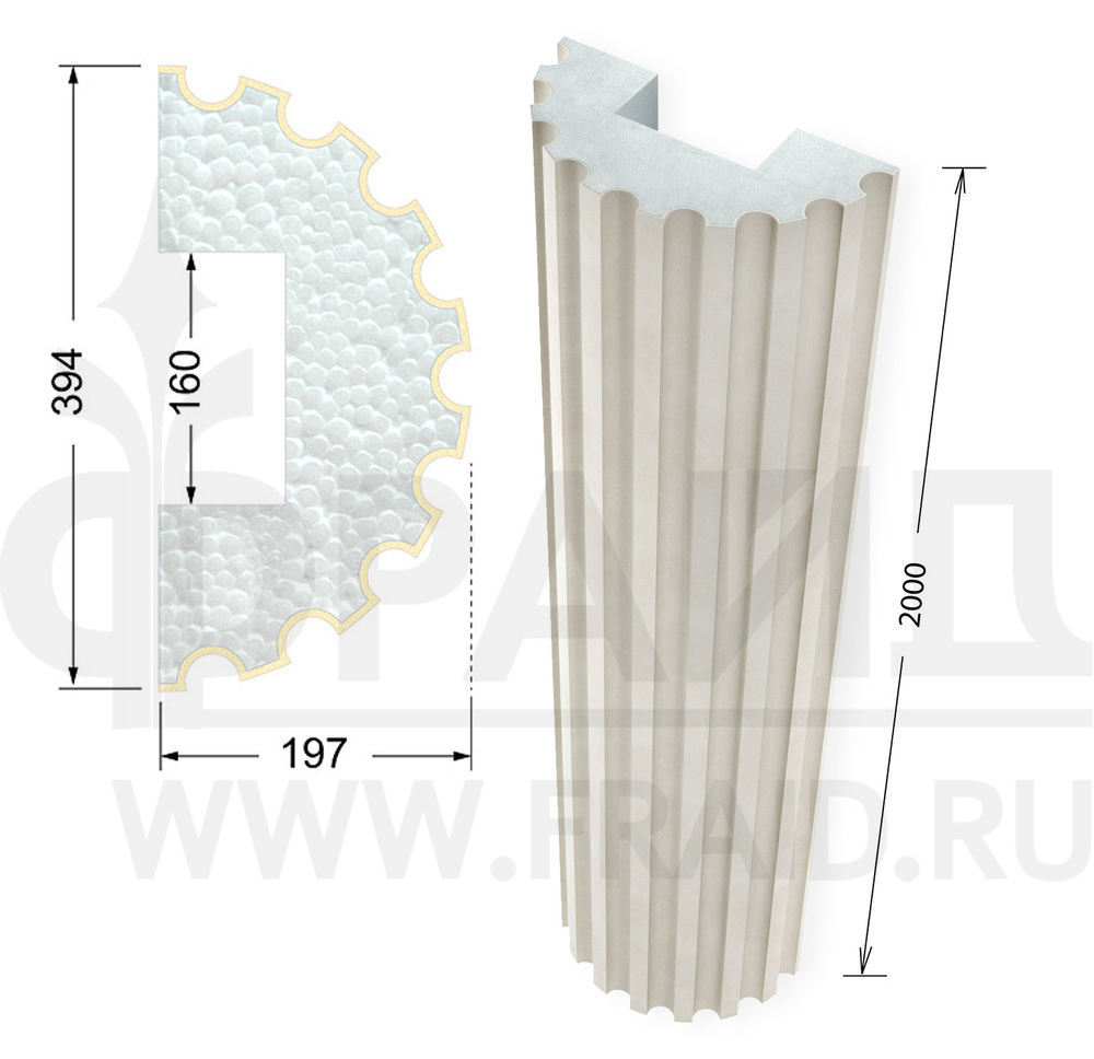 фрайд декор - колонна - кл-2-394-160  от 3 192 руб.