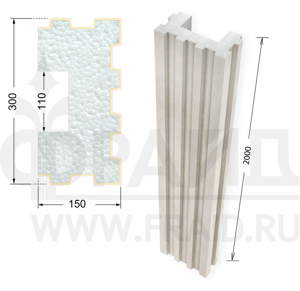 фрайд декор - столб - ст-3-300-110  от 6 093 руб.