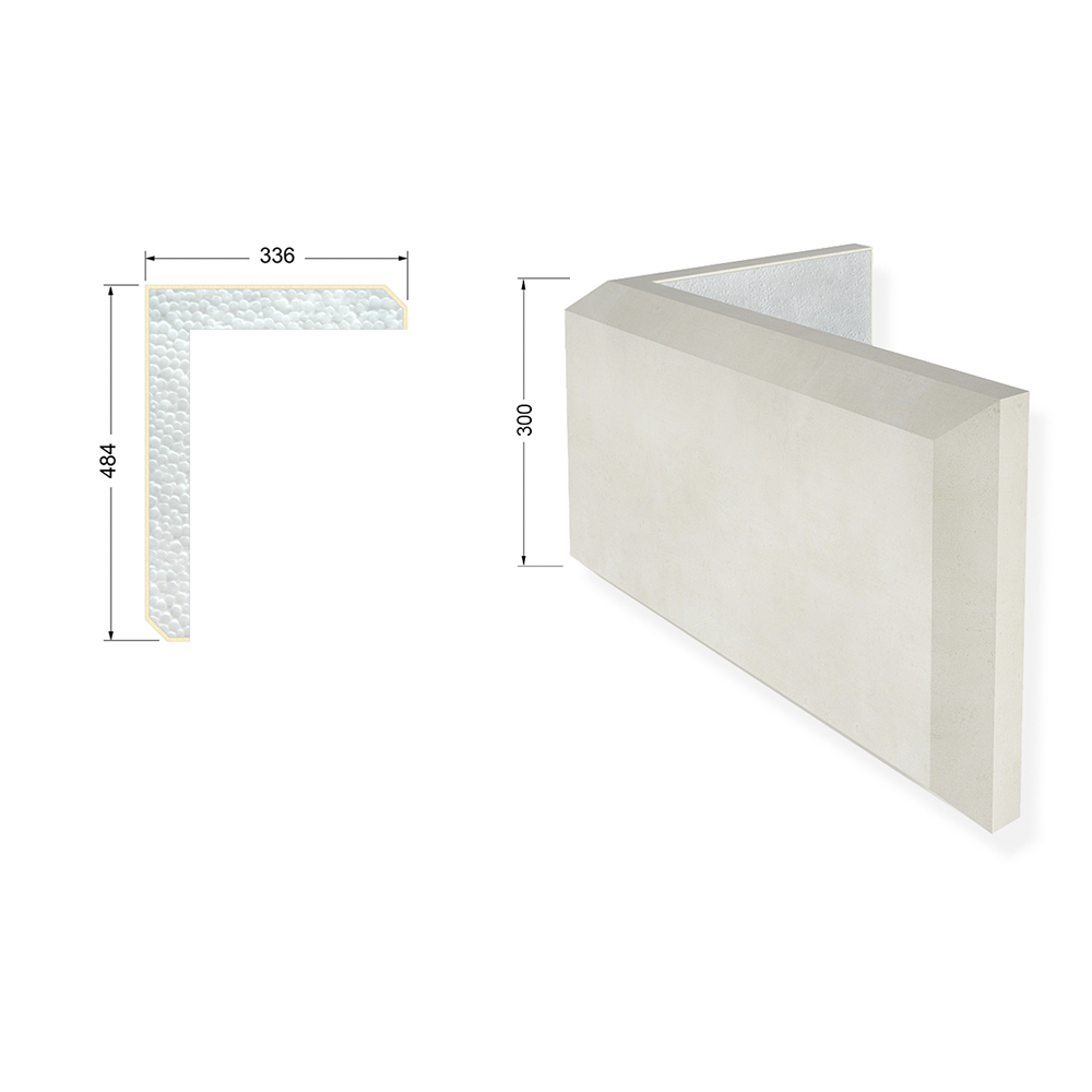 фасадный декор фрайд - руст угловой несимметричный ру1-484-336-300-50  от 1 964 руб.