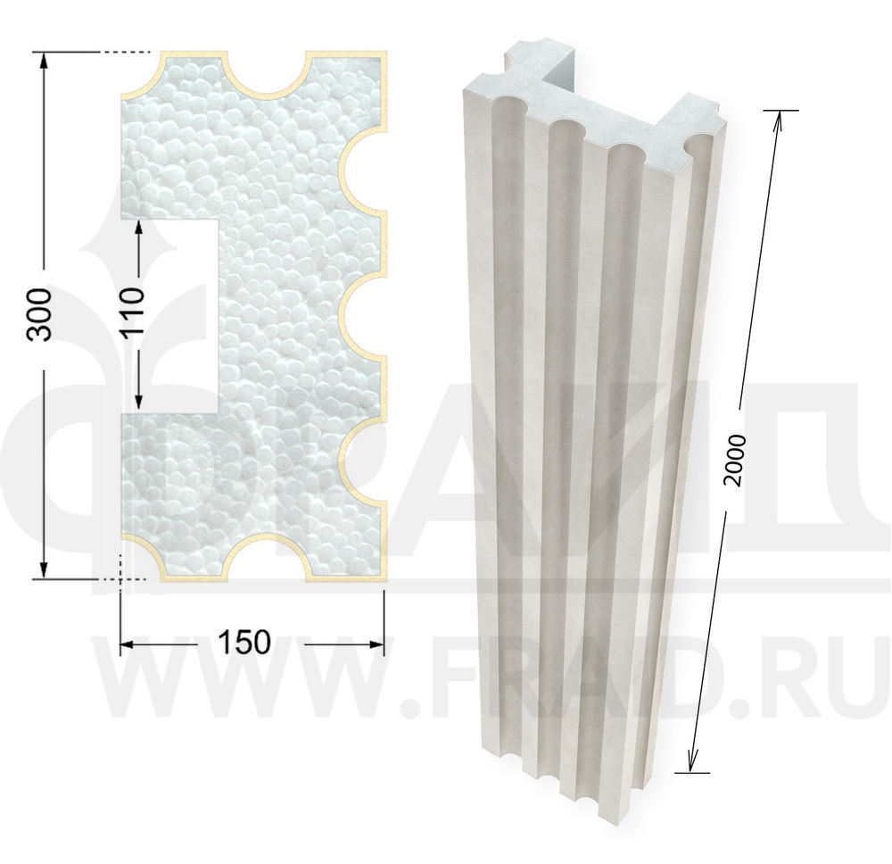 фрайд декор - столб - ст-2-300-110  от 6 093 руб.