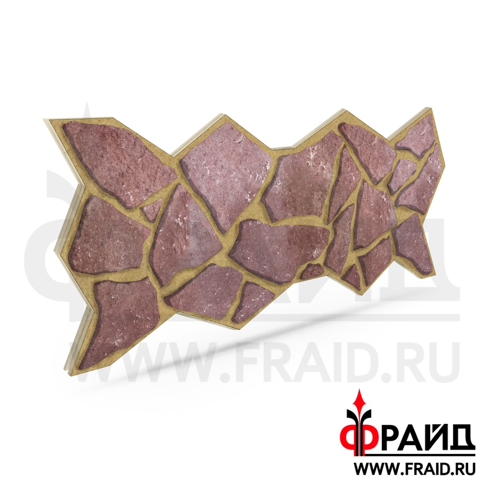 Термопанель Фрайд Премиум уральский Лемезит бордовый плитняк (средняя) ППУ от 4 445.40 руб.