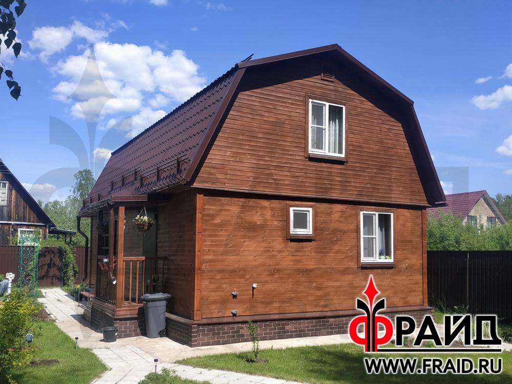 Термопанели Фрайд Премиум с клинкером Cerrad Loft Brick salt на каркасном, дачном доме.