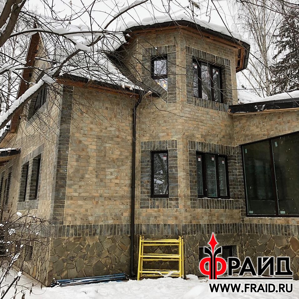 Термопанели Фрайд Премиум с керамогранитом Kerama Marazzi Сланец бежевый , темный и с натуральным камнем Песчаник