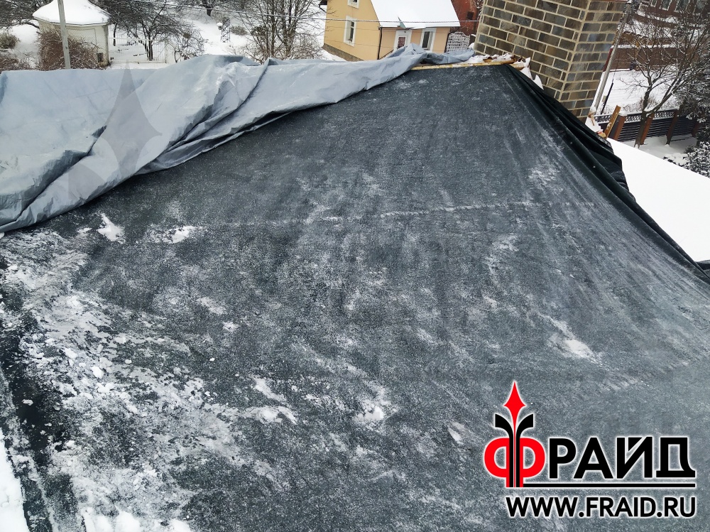 Реконструкция дома (первый этаж пеноблок, второй этаж брус) термопанелями Фрайд Премиум и Фрайд Эконом Стандарт с керамогранитом Kerama Marazzi Сланец Темный.