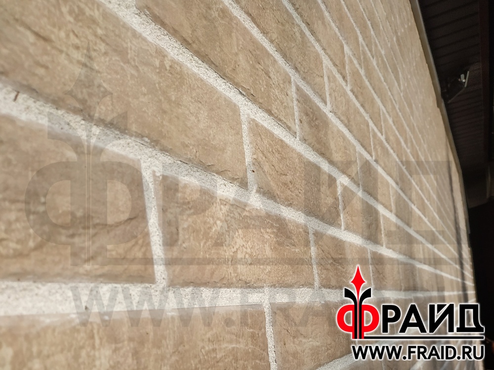 Термопанели Фрайд Премиум с клинкером Cerrad Loft Brick salt на каркасном, дачном доме.
